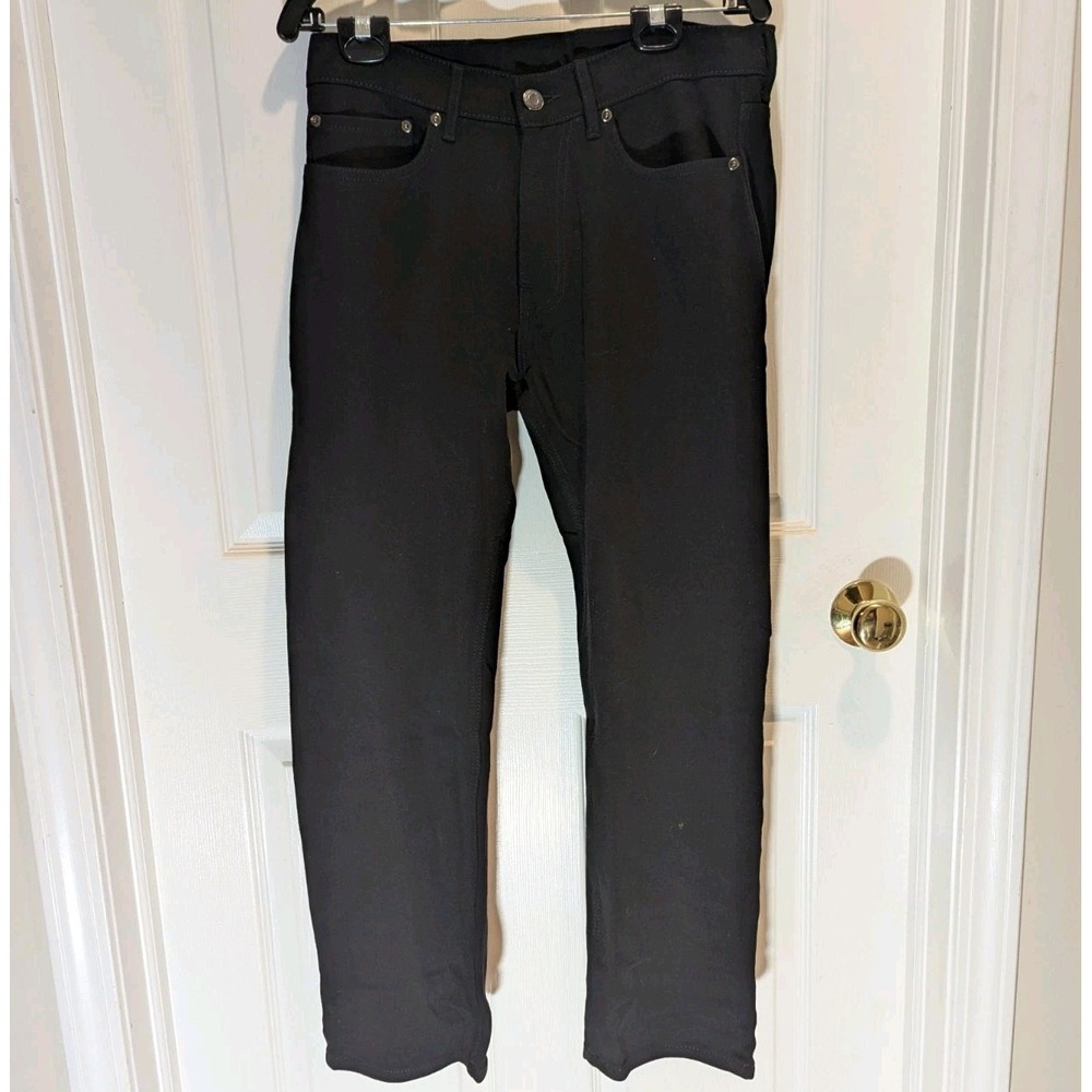 Quiet Luxury M Tailor Black Stretch Jeans Minimalist Straight 32x28.5